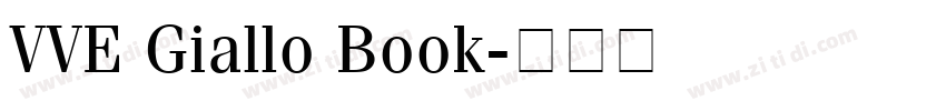 VVE Giallo Book字体转换